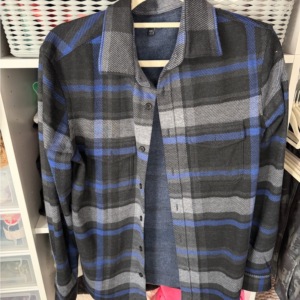EXPRESS Blue Plaid Shirt